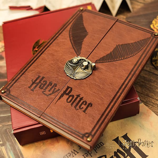 Harry Potter Notesbog Gyldne Lyn Journal Kreativ Gave Retro Dagbog Løsblad Planlægger Skrivemateriale