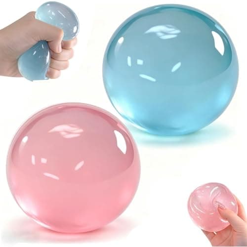 Squishy Stressbold | Sensorisk klemmelegetøj til stresslindring Langsomt stigende stresslindrende klemmelegetøj Strækbart skrivebordslegetøj Blå og Lyserød
