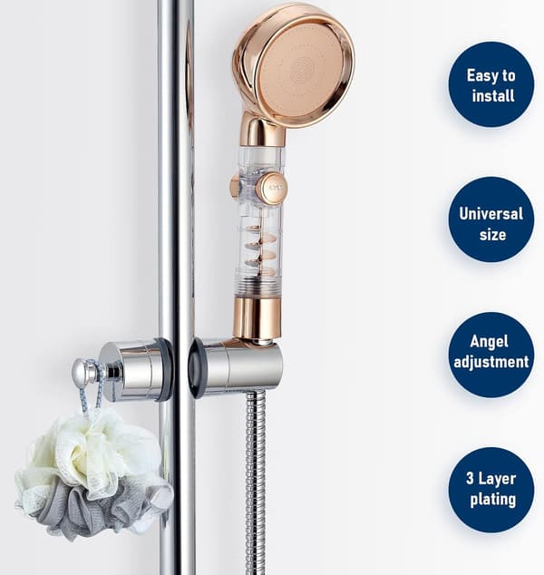 Universal shower head holder rail 20-25mm adjustable shower