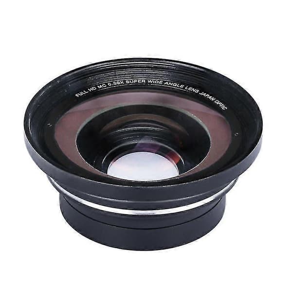 Professional 37mm Macro+72mm Wide Angle Lens 0.39X Full HD for 4K Video Camera -Sy