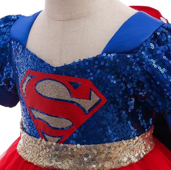 Superhelt Prinsessekjole til Piger, Cosplay Tylkjole, Puffy Nederdel, Størrelse 80cm 80cm