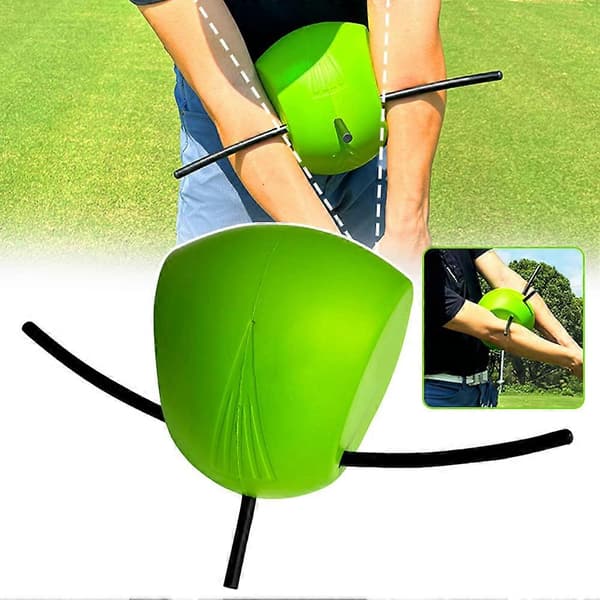 The Connector Golf Training Aid - Golf Swing Trainer with Ball & Alignment Stick, Improves Swing Mechanics & Precision Green Green