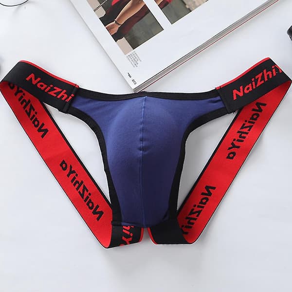 Sexy Jockstrap Undertøy for Menn i Blått, Størrelse 2XL