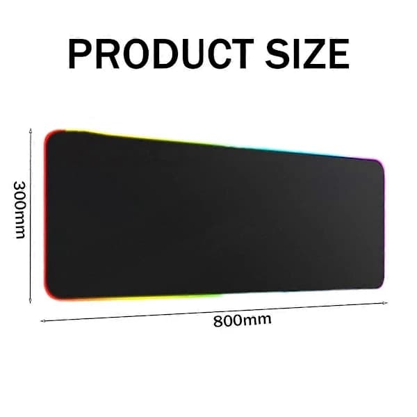 Gaming Mouse Pad, 80 x 30 cm RGB Mouse Pad, with Non-Slip Rubber Base Computer Keyboard Mouse Pad