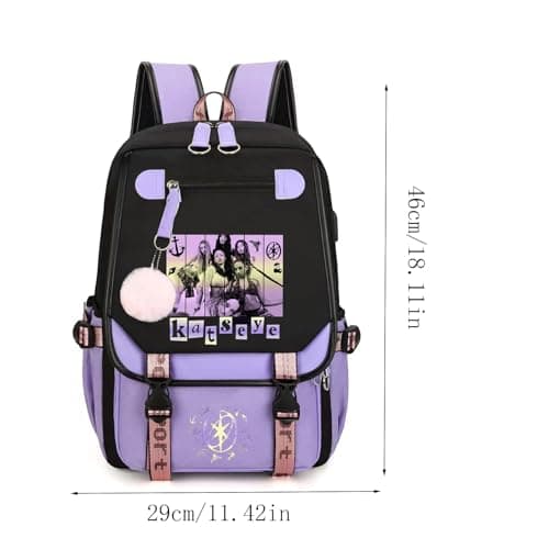 DPKLAD Katseye Ryggsäck Katseye Merch Campusväska Korea Pop Ryggsäck för Fans Lättviktsresor Nya Semesterpresenter（01-E） 01-e 01-e
