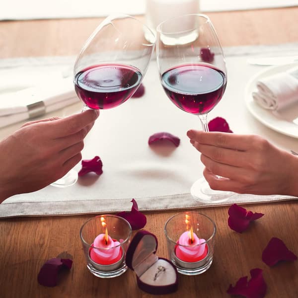 12 Valentinsdag Rose Telys, Håndlagde, Delikate Roselys
