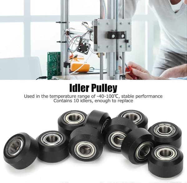 5 mm Idler Pulley with Bearing, Low Friction Tensioner Roller, 3D Printer Accessory, Wheel Replacement (FMY)