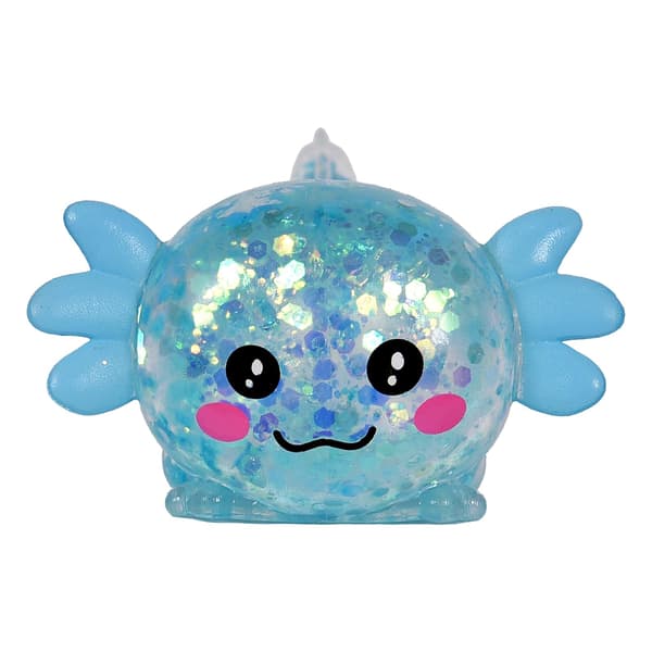 10 cm Blå Glitter Krypende Axolotl Squishy Sakte Stigende Blå Blue