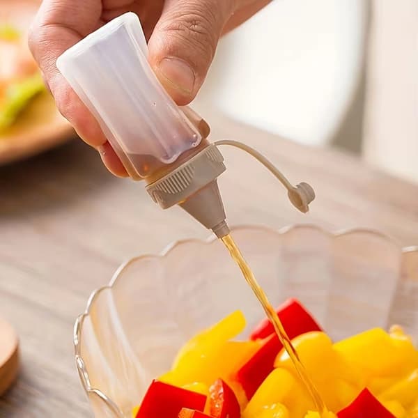 8-pack mini kryddflaskor - Bärbara kryddbehållare med lock, lämpliga för picknick, camping och köksbruk