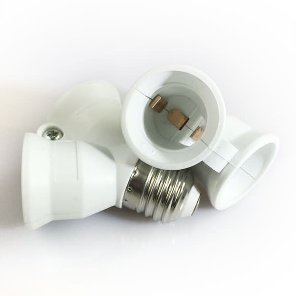 E27 Sokkelomformer 2 i 1 Baseadapter 2 Adaptere til LED-pærer & Glødepærer & CFL-pærer [Energiklasse A+]