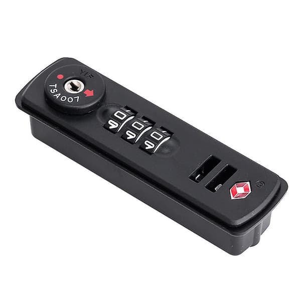 1 x TSA007 Combination Lock for Luggage and Suitcases 3 Digits (Many Different Combinations) - Black