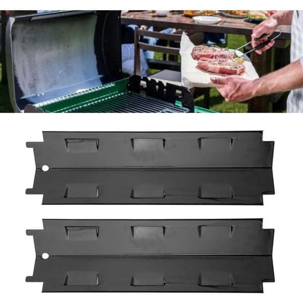 2-delt varmeplate i rustfritt stål for gassgrill, Flavorizer Bar Brennerdekselgitter