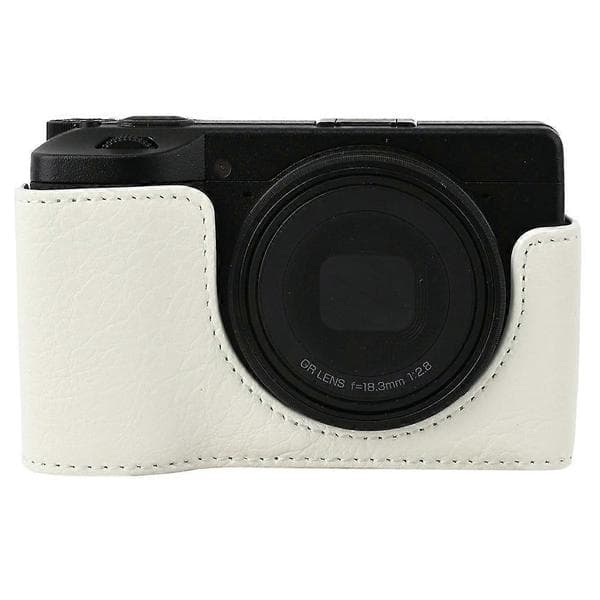 Practical and Beautiful Litchi Camera Base Protective Case with Shoulder Strap and Battery Access for Ricoh GR III / GR IV