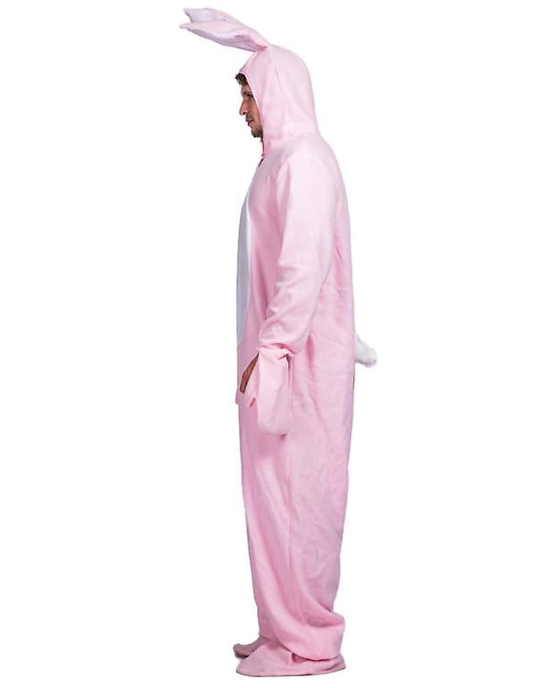 Rosa kanindragt Voksen dyrepyjamas Påske Halloween festkostumer{Fyn20}