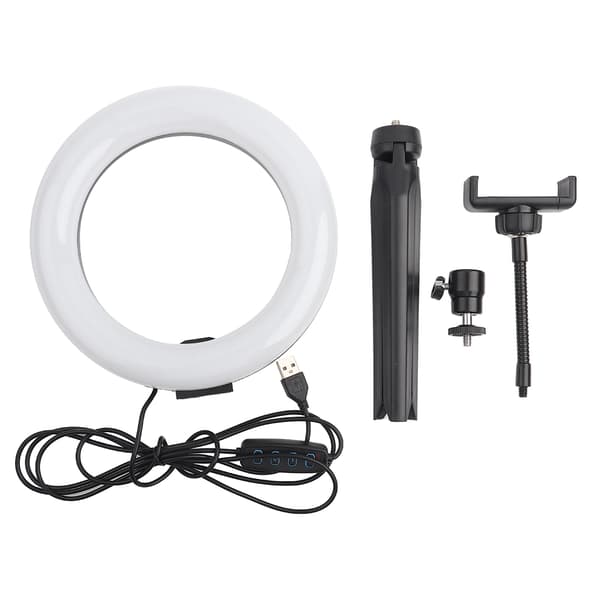 PULUZ 7,9 tommer LED-ringlys Mobil Live Streaming Skrivebordsstativ Kit PKT3073B