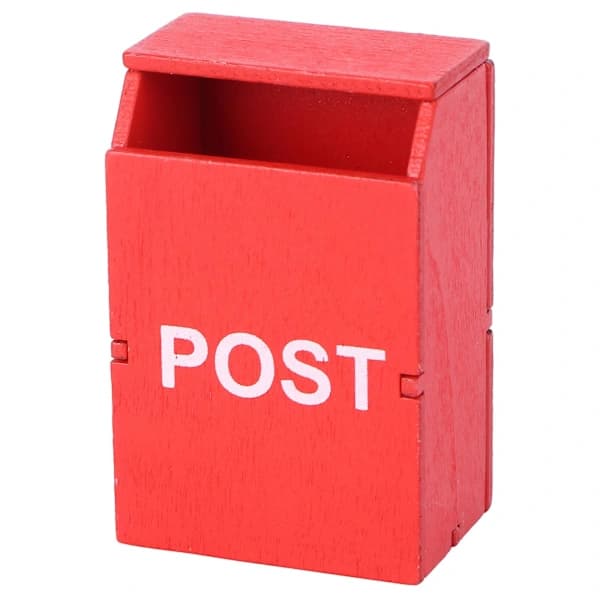 1 pc Miniature Mailbox Mini House Mailbox Decorative Mailbox Model Decor OF Red 5.00X3.50X1.60CM