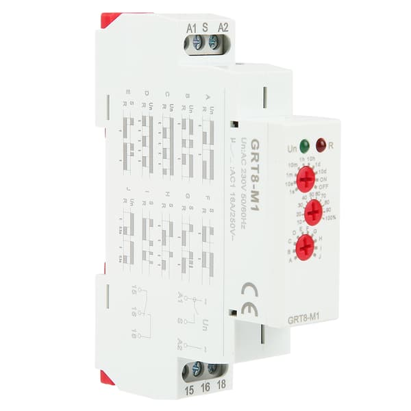 GRT8-M1 Multifunctional Time Relay with 10 Functions DIN Rail AC 230V
