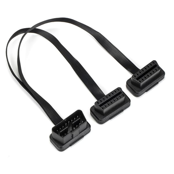 OBD2 Cable Connector Car OBD2 16-Pin 2-in-1 Converted Diagnostic Extension Cable Connector Adapter