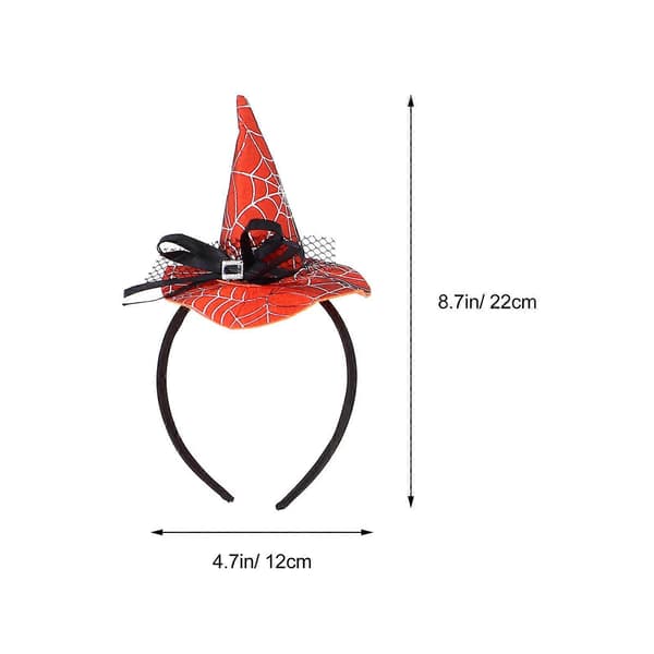 Halloween Heksehatt Hodeplagg for Festivalbruk 4-delt Sett