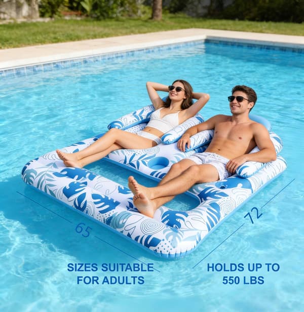 Oppustelig solstol til 2 personer Inflatable River Tube Float Inflatable River Tube Float