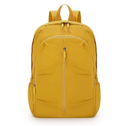 Small Hiking Backpack 20L Packable Daypack, Yellow | Lightweight Foldable Compact Backpack for Outdoor Camping for Women and Men Yellow Yellow
