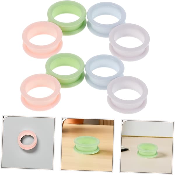 24 stk. silikonfingerringer for sakser og klippere, komfortabel ergonomisk design som reduserer håndtretthet