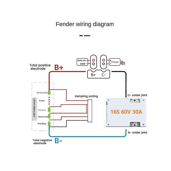 16s 60v 30a Beskyttelseskort Ternært Lithiumbatteri Bms Pcb Prot