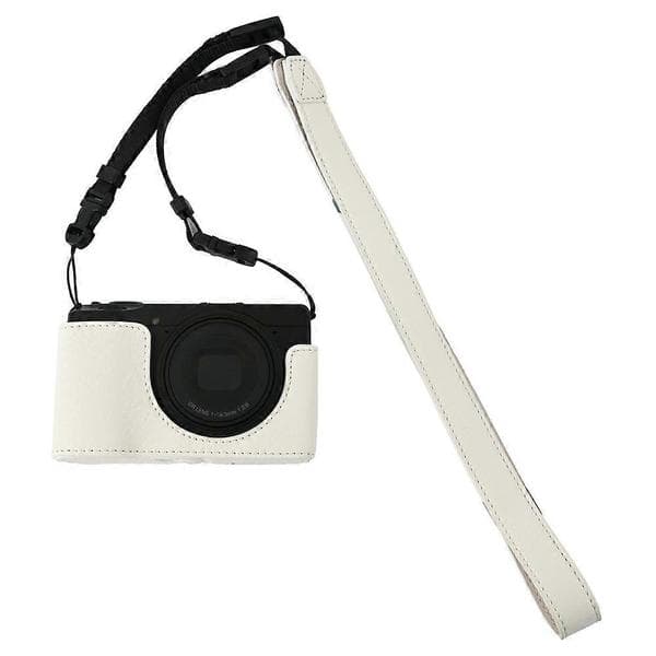 Practical and Beautiful Litchi Camera Base Protective Case with Shoulder Strap and Battery Access for Ricoh GR III / GR IV