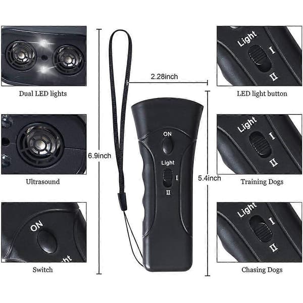 Dog Training Device Electronic Dog Repeller/Dog Bark Control Devices Training Tool Stop Barking Dog Deterrent Handheld and Portable