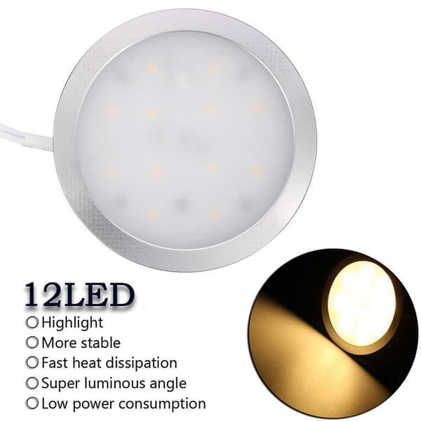 2x 12V LED-lamper til autocamper, campingvogn, båd, loftbelysning, understel, varm hvid