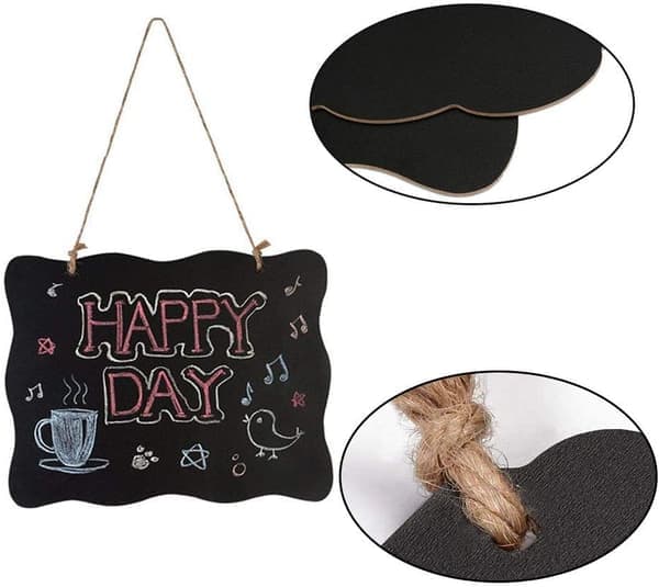2 Small Hanging Chalkboards, Erasable Bulletin Board