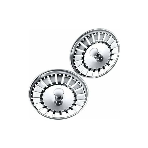 Kjøkkenvask Tykk Rustfritt Stål Kjøkkenvask Avløpsplugg Hulldiameter 84mm (Rustfritt Stål 2stk 84mm)