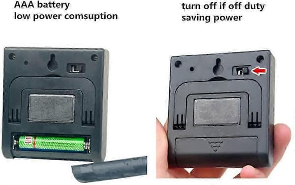 Mini Digital Timer, 24-timers format, Nedtællingstimer & Stopur, Til Køkken, Sport, Studier, Møder, Parkering, Medicinsk Behandling Rustfrit Stål