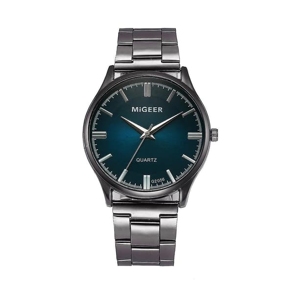 Mode Herre Krystal Rustfrit Stål Analog Quartz Armbåndsur