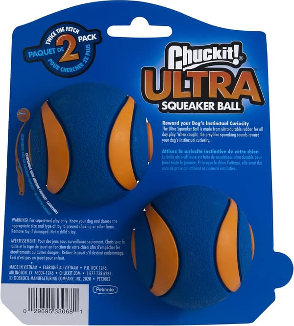 Pipball hundeleke, medium (5 cm) 2-pakning, for mellomstore raser-FX-