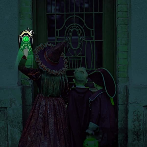 Halloween-koristeovikello, aavemainen animoitu ja pelottava ovikello [CO]