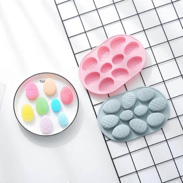2-pack 10-håls rosa silikonchokladform, non-stick, diskmaskinssäker för tårta och tvål