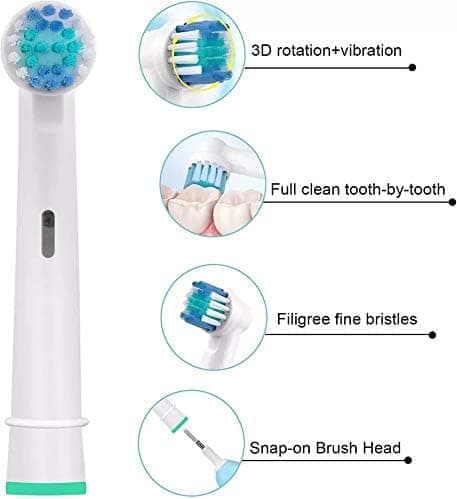 Lämplig för Braun Oral B elektrisk tandborste ersättningsborste (8-pack)