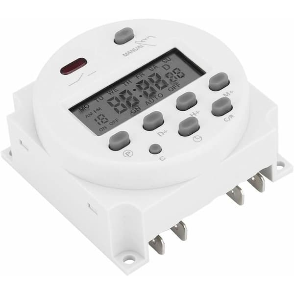 Tidsafbryder 12VDC 16A Programmerbar Digital Elektronisk LCD Tidsrelæafbryder LCD Digital Mikrocomputer Mini Kontrol Strømforsyning Timerafbryder CN101A