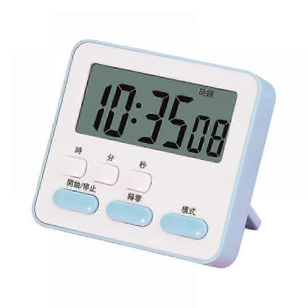 Timer, minutter og sekunder kan indstilles frit, og 12-24-timers nedtællings-LED-timeren. (Blå)