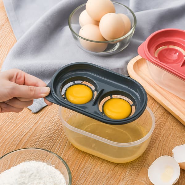 Blå eggeplommeutskiller, eggehviteutskiller verktøy kjøkken G