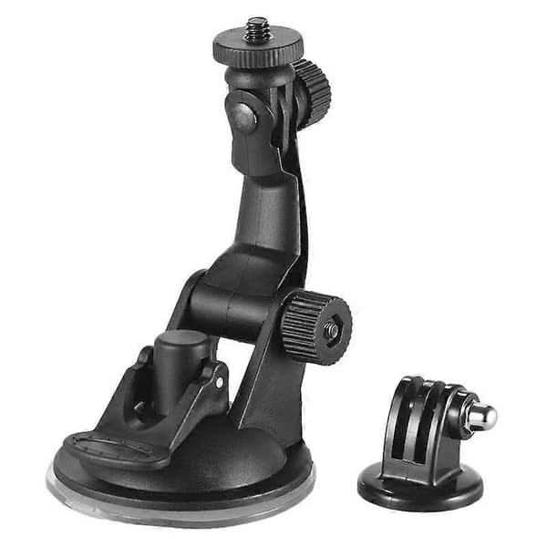 Actionkamera Tilbehør Bil Sugekopbeslag + Tripod Adapter til GoPro hero 7/6/5/4 SJCAM/YI, Model: Sort