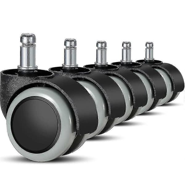 Erstatningshjul for kontorstol for harde gulv - 5-pakning - 11 mm / 22 mm - For gamingstoler, snurrestoler, Pr