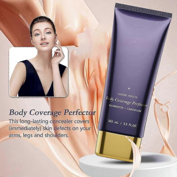 Full Coverage Perfector Vattentät Ben- och Kroppsmakeup - Tatueringstäckande Makeup - Lättviktig Naturlig (Varm Glöd)