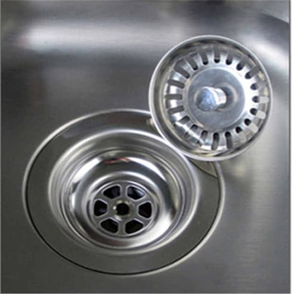 Vaskesil Ø 79mm, Vaskeprop i Rustfrit Stål, 2 Vaskesile, Justerbar Højde Vaskesil Prop Filter