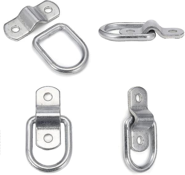 10-pakning D-ring surrefester, 1/4 tomme rustfritt stål, kraftige surreringer