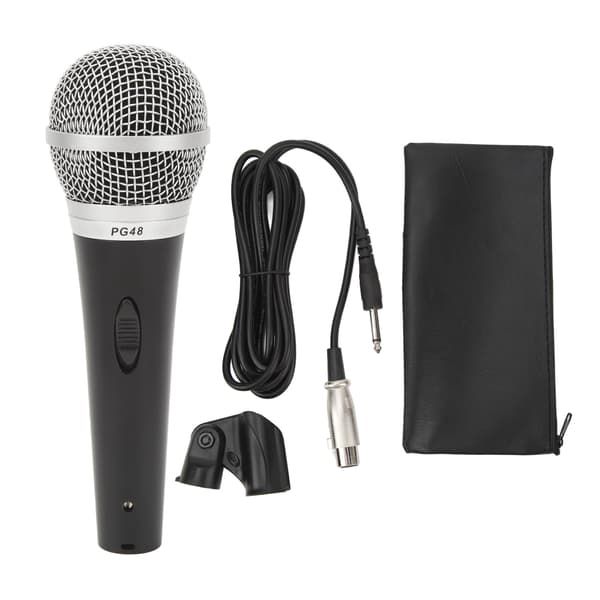 Wired Microphone with Audio Cable Plug and Play Cardioid Pickup Wired Dynamic Vocal Microphone for Speaker Singing Machine