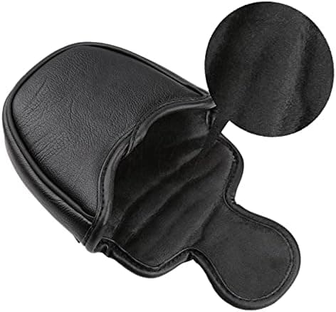 1 stk PU-skinn med haibroderi magnet golfkølle putterhodebeskytter golfkølle putterhodebeskyttere mallet putterhodebeskyttere-FX-