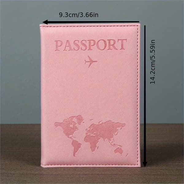 Passfodral | Bekvämt PU-passskyddsfodral i söt stil (rosa) Rosa Pink