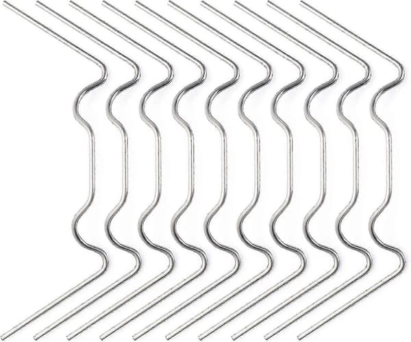 120 klips Kompatibel med drivhusglass, W-type klips i rustfritt stål, 1,5 mm, indre diameter